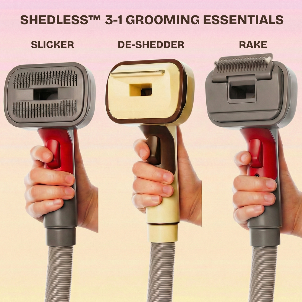 ShedLess™ Vacuum Grooming Brush