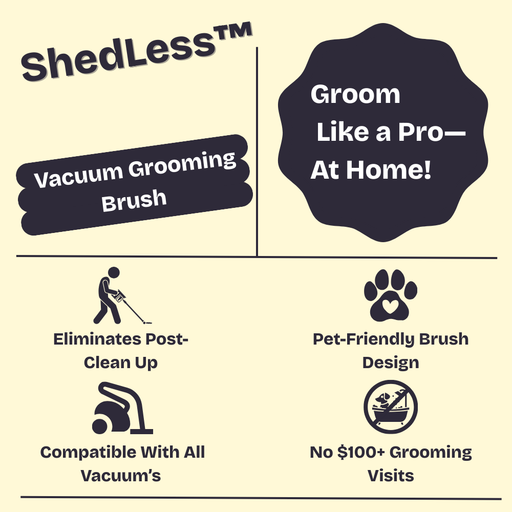 ShedLess™ Vacuum Grooming Brush
