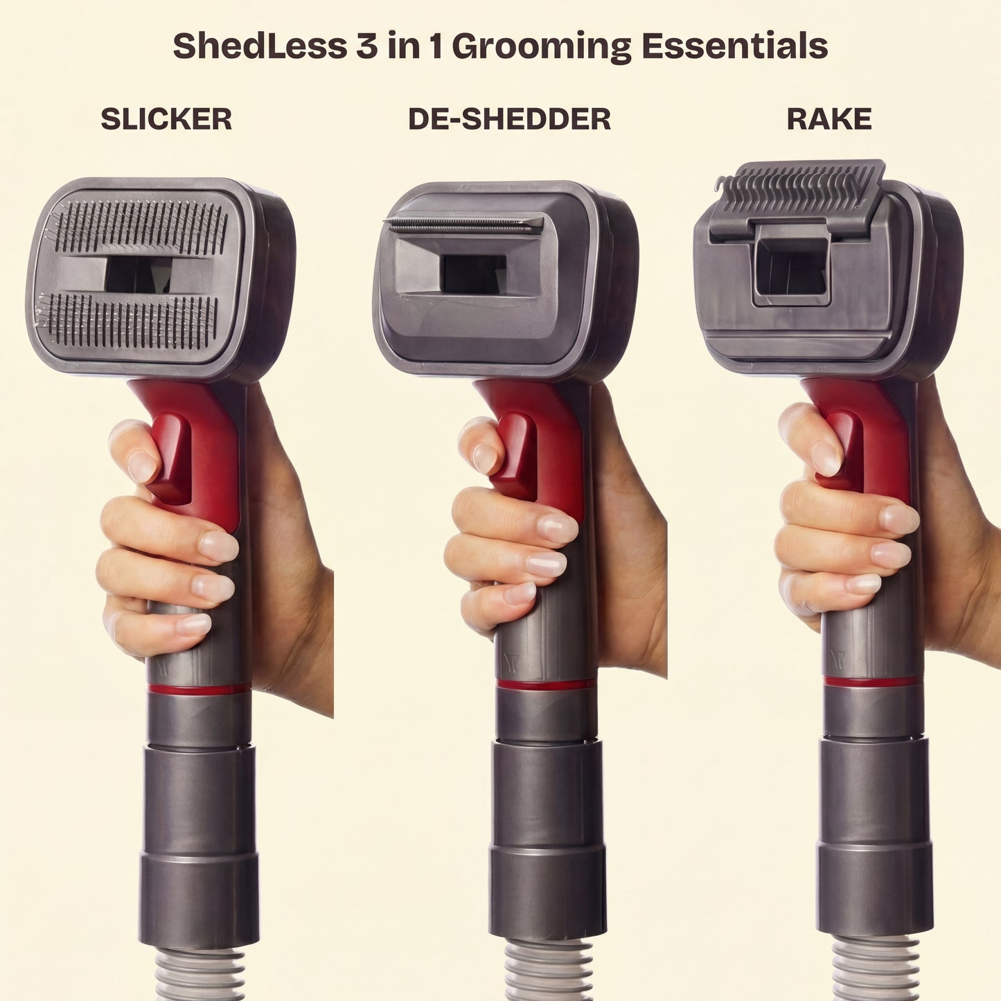 ShedLess™ Vacuum Grooming Brush