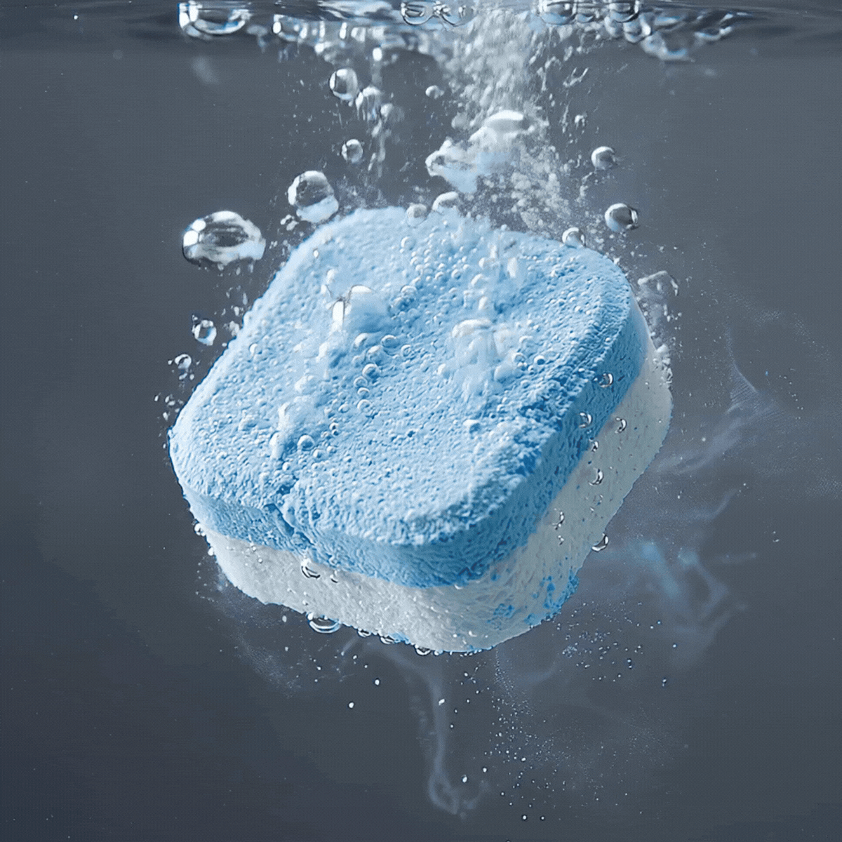 SepticSafe tablet dissolving in washer drum