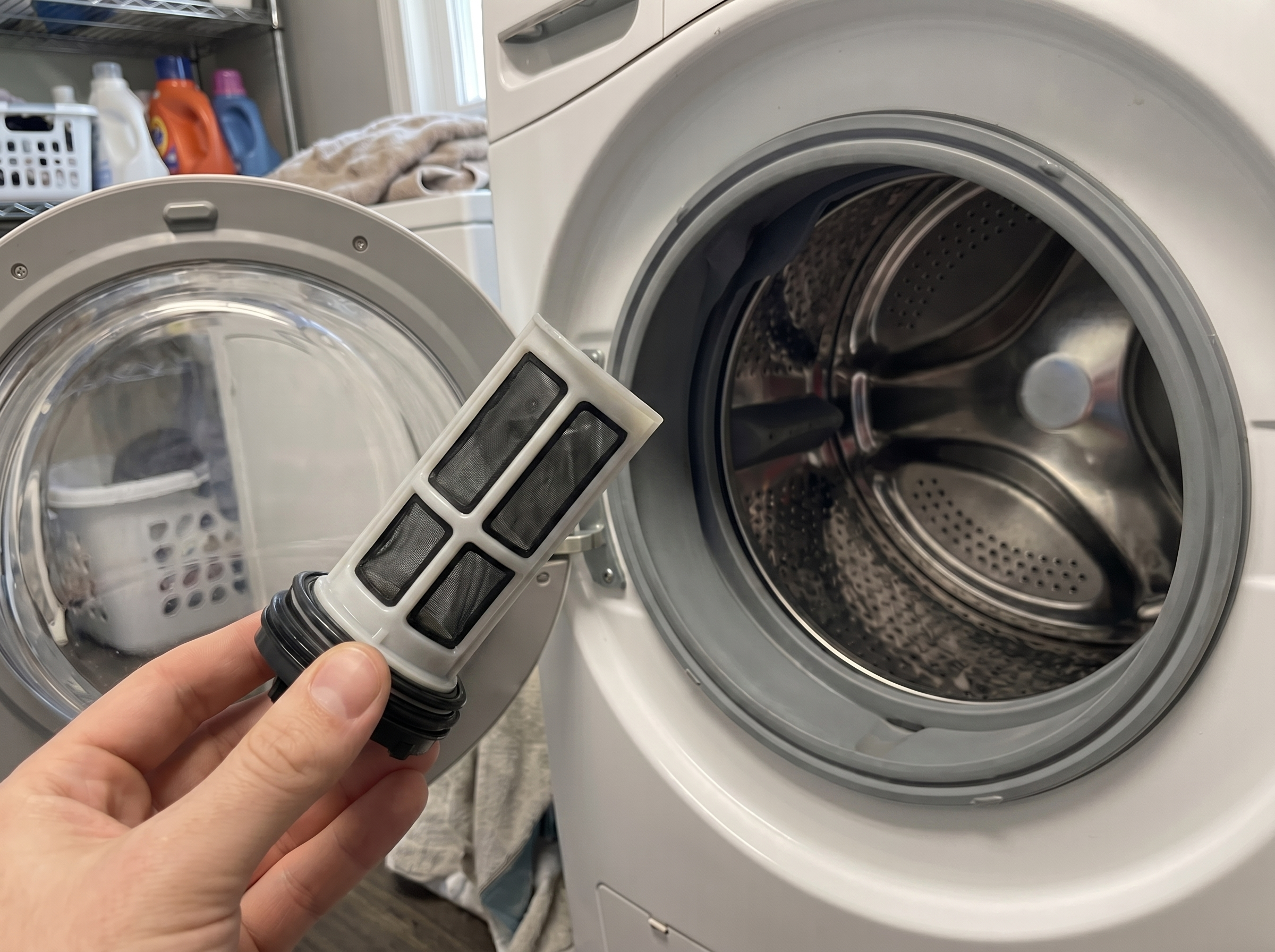Clean hair-free drum after SepticSafe cycle