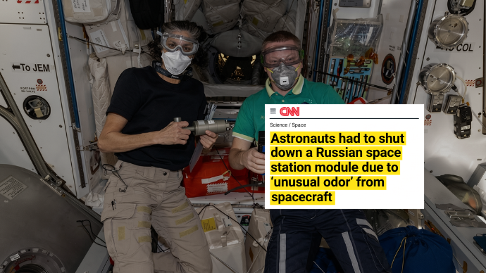 CNN: Astronauts shut down Russian space station module due to unusual odour