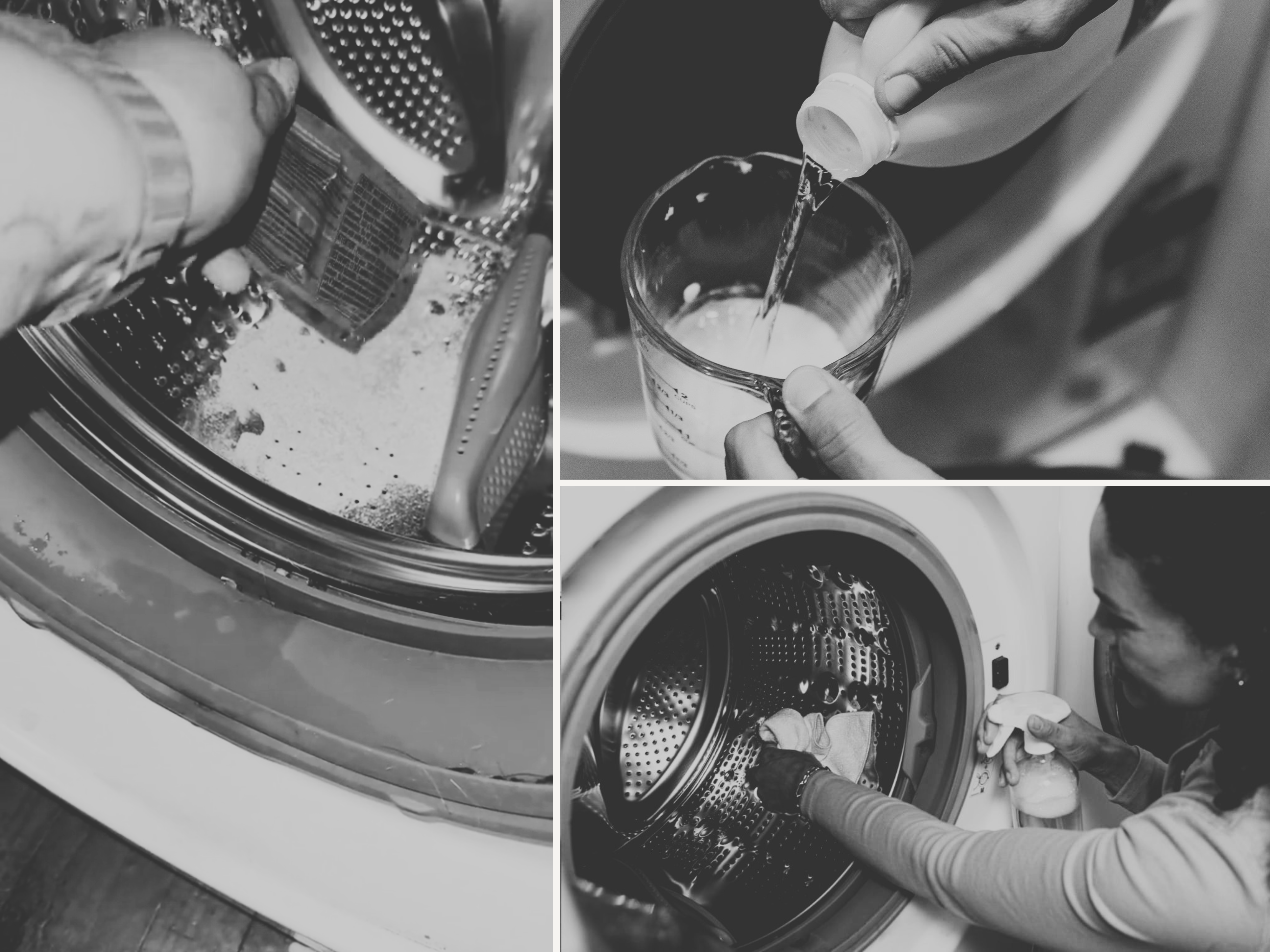 Washing machine cleaning, before SepticSafe
